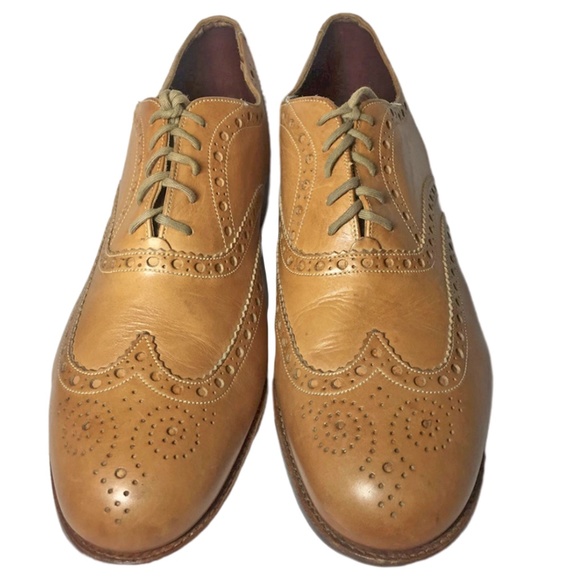 CHARLES TYRWHITT Brown Leather Wingtip Men's Shoes
